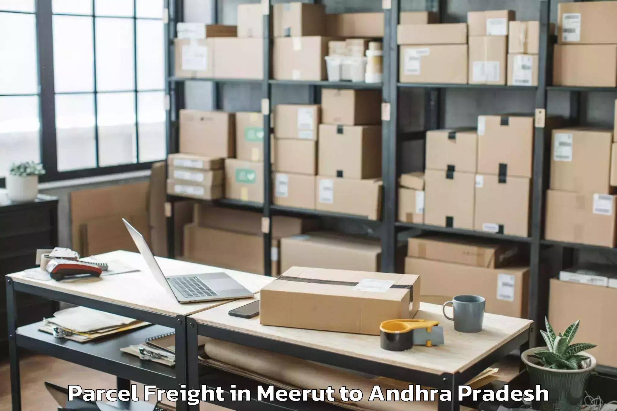 Top Meerut to Kollipara Parcel Freight Available